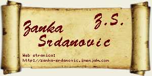 Žanka Srdanović vizit kartica
